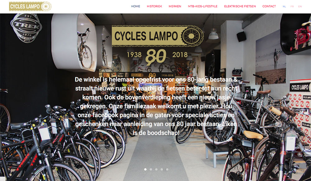 Bliss portfolio website Cycles Lampo