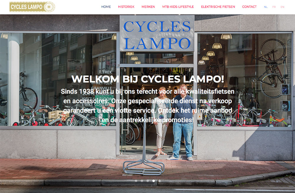 Bliss portfolio website Cycles Lampo