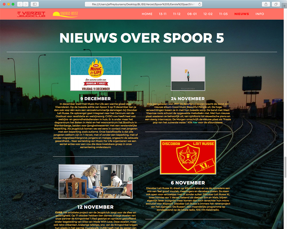 Portfolio Bliss, Spoor 5 editie 1